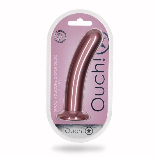 SMOOTH SILICONE G-SPOT DILDO - 7&#039; / 17 CM