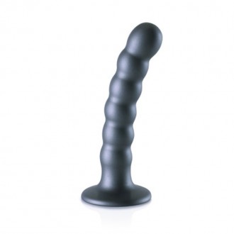 BEADED SILICONE G-SPOT DILDO - 5'' / 13 CM