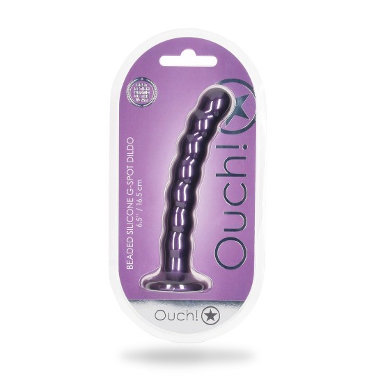 BEADED SILICONE G-SPOT DILDO - 6,5&#039; / 16,5 CM