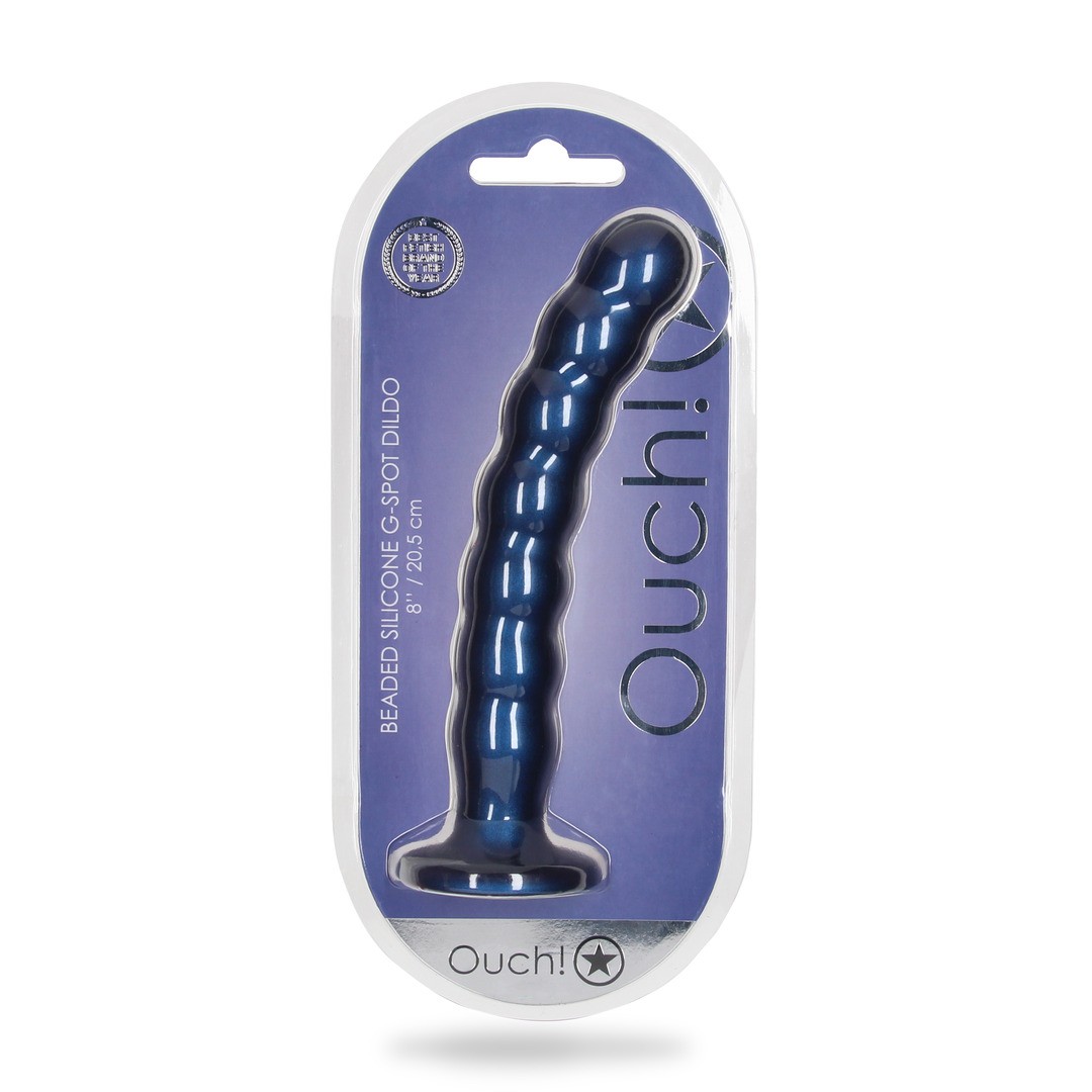 BEADED SILICONE G-SPOT DILDO - 8&#039; / 20,5 CM