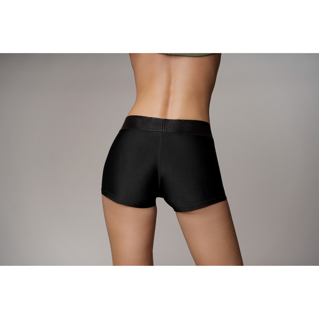 VIBRATING STRAP-ON BOXER - BLACK